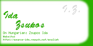 ida zsupos business card